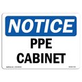 Signmission OSHA Notice Sign, PPE Cabinet, 14in X 10in Aluminum, 14" W, 10" H, Landscape, PPE Cabinet Sign OS-NS-A-1014-L-17755